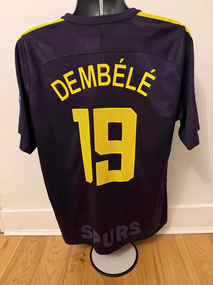 Image of Tottenham Hotspur “DEMBÉLÉ 19” 2017/18 Third Shirt + UCL patches   (XL)