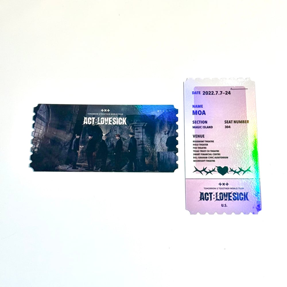 TXT TOURS KEEPSAKE COMMEMORATIVE HOLO TICKET | PRIMARY!