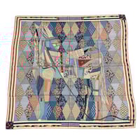 Image 1 of Hermès Cashmere Shawl  "Patchwork Horse" by Nigel Peake 140cm