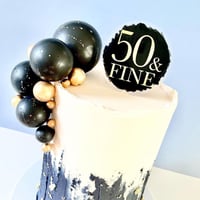 Image 1 of Hand painted acrylic paddle cake toppers
