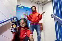 Image 4 of RED DELUXE FLEECE HOODIE 
