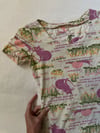 70s French language/French cut tee