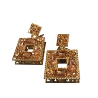 Image 8 of Geometric 2 square earring