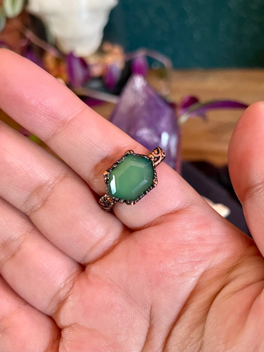 Chrysoprase Ring | Size 9.25