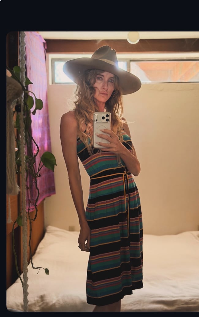 70s woven rainbow dress sundress mini