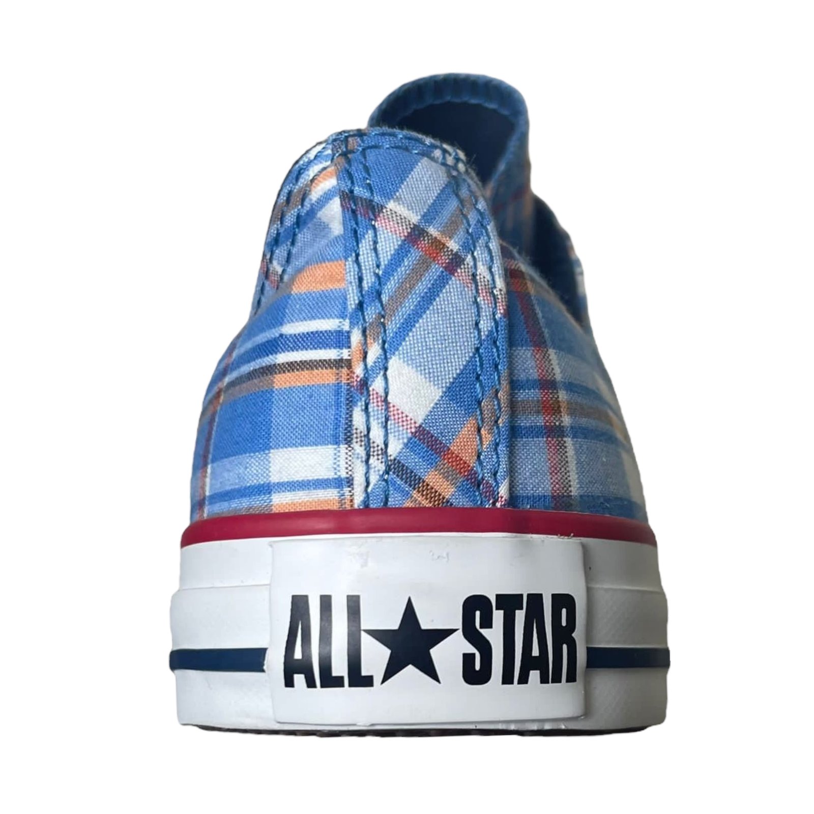 Blue shop plaid converse