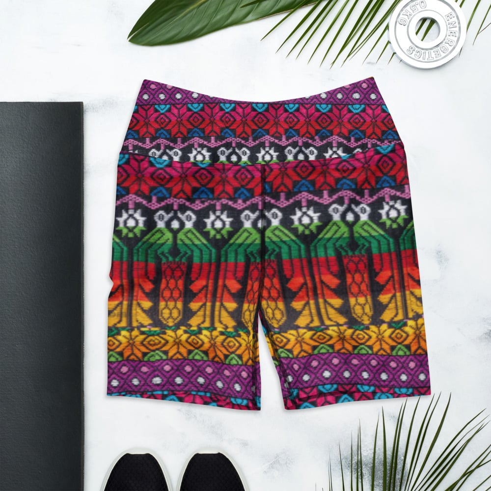 Guatemalan Textile All-Over Print Yoga Shorts