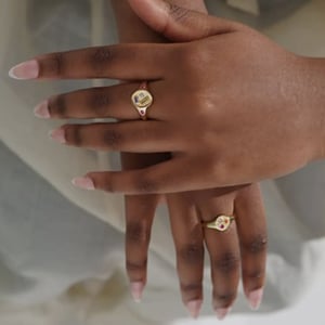 Image of Junk Jewels Starburst Adjustable Signet Ring