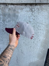 Image 2 of BURGUNDY GREY MULTI TONE PHILADELPHIA PHILLIES CUSTOM FITTED CAP