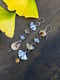 Image of Ginkgo Dendritic/Scenic Agate Zircon Mismatch'Asymmetrical Long Dangle Statement Earrings