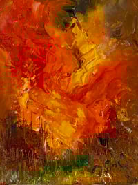 Image 1 of “Fire And Ash” oil painting on canvas 11 x 16 inches 