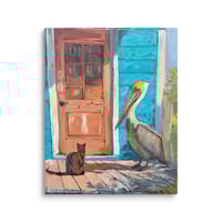 Image 3 of "Feathers and Fleas" Canvas