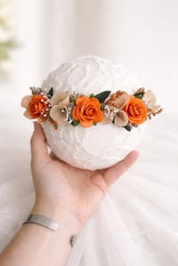 Image 1 of mini halo flowers orange