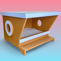 Image 2 of Outdoor Cat House “Palm Springs Meowtel”