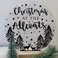Personalised Christmas at the Globe Sign 