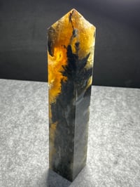Image 7 of Yellow Fluorite & Moss Agate Tower #2410