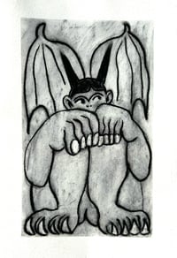 Image 1 of Gargoyle Charcoal Drawing 4