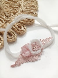 Image 2 of Photo prop | Newborn headband for photoshoot | baby pink