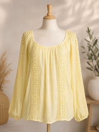Image 1 of New XL Sharagano Crochet top #1202*8