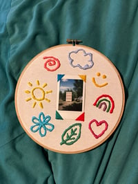 Image 2 of instax film doodle embroidery hoop 