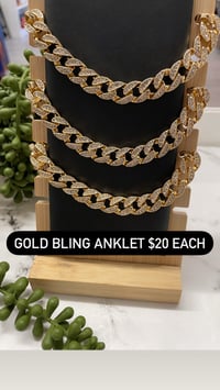 Gold bling anklet 