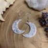 Crescent Moon Clay Earrings