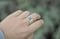 Image of Gehämmerter Boulder Opal Ring