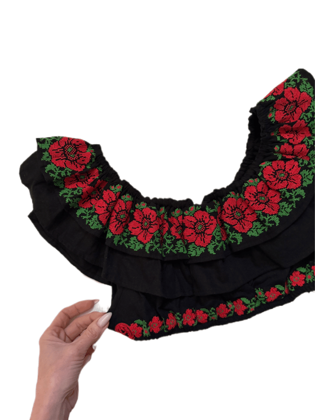 60s hand embroidered linen cotton crop top blouse 70s bohemian