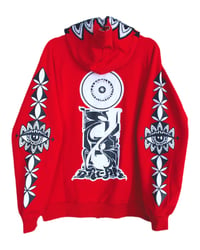 Image 1 of “Bloom” Full Zip Up Hoodie (Red)