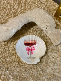 Image 1 of Espresso Martini Bow Scallop Shell Trinket Dish