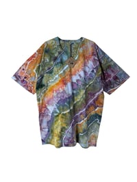Image 2 of XXL Adult 100% Combed Cotton T-Shirt in Appalachian Sunset Geode Ice Dye 