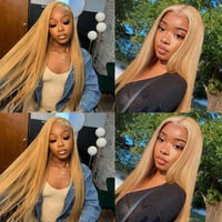 Image 8 of #27 Honey Blonde Human Hair Straight Wig