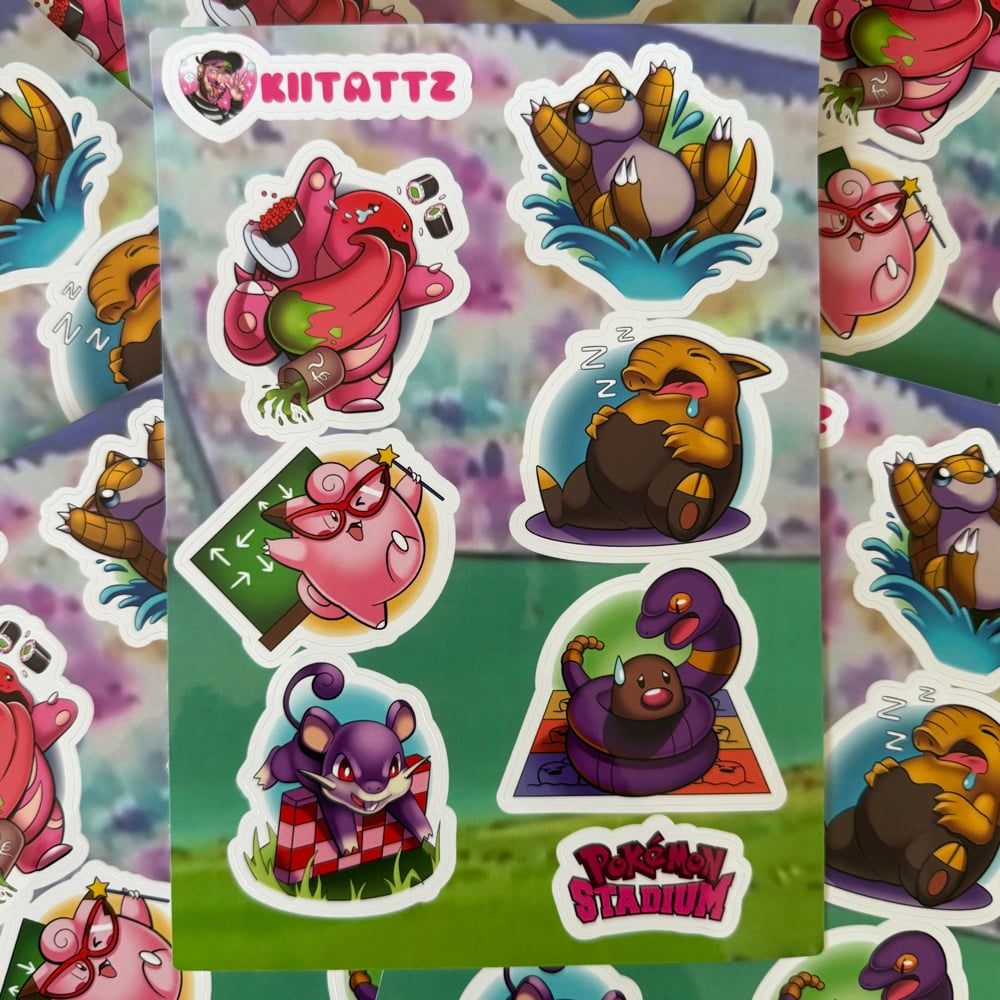 Image of Pokémon Stadium A5 Sticker Sheet