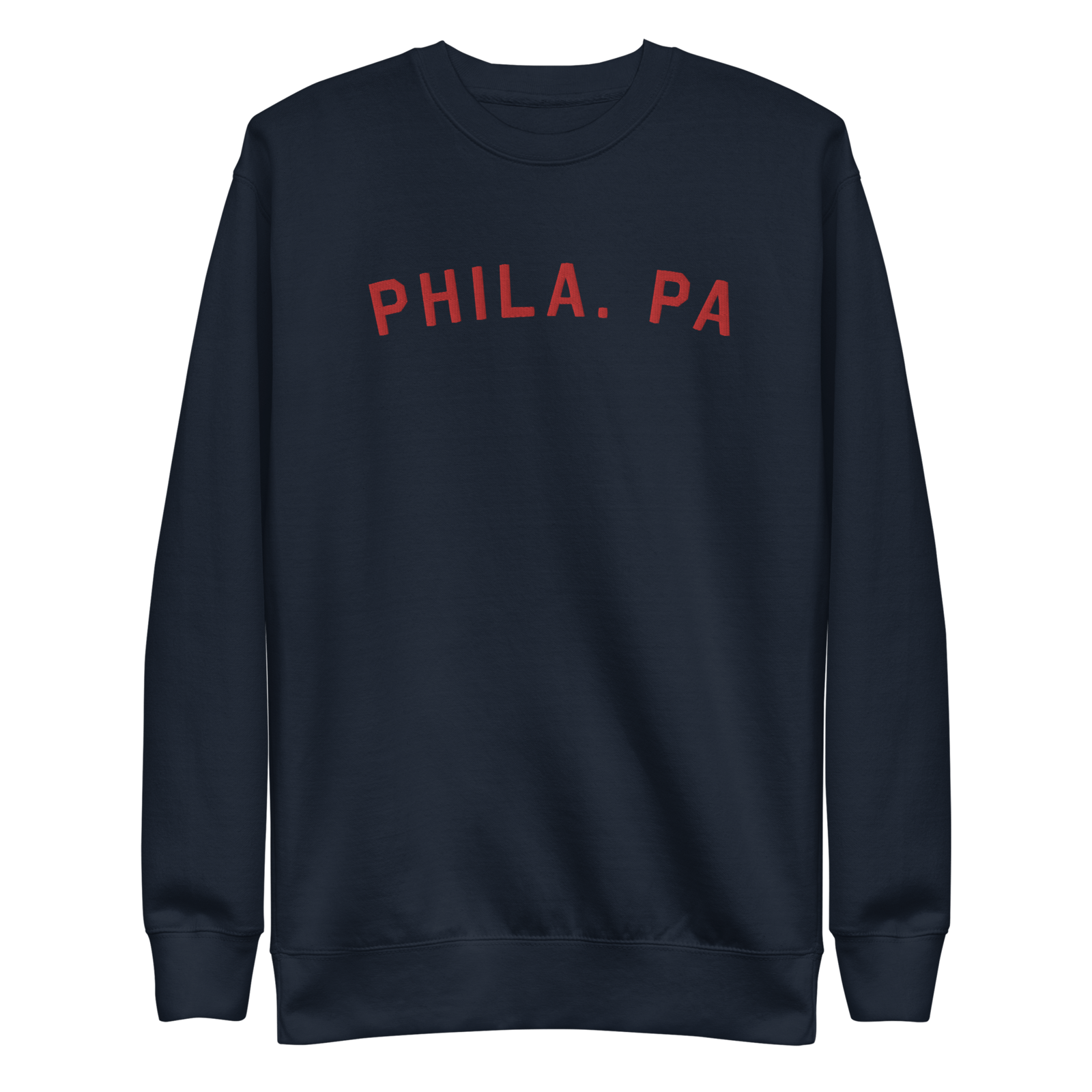 Phila. PA Heather Grey Embroidered Sweatshirt