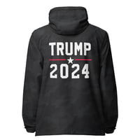 Image 1 of Trump 2024 Black Green Camo Unisex lightweight zip up windbreaker
