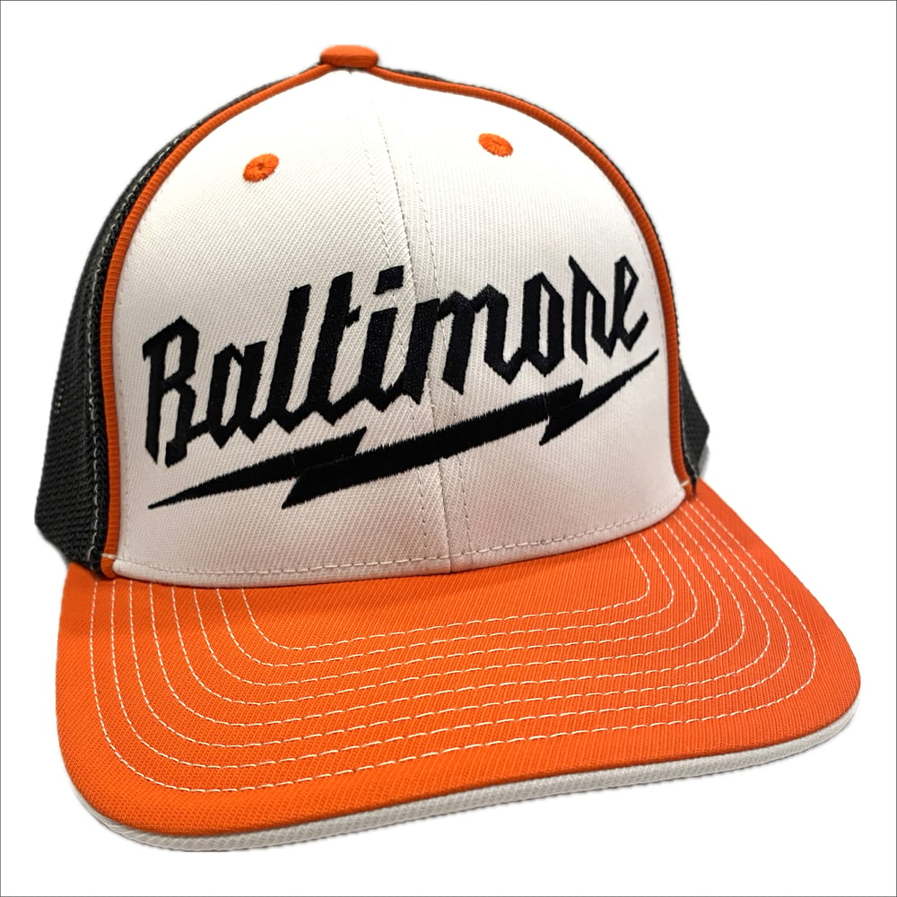 Image of Baltimore Bolt Trucker Hat O’s Edition