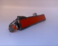 Image 1 of 🔮 Marblescope–6" Orange- Handmade Stained Glass Kaleidoscope 🌈