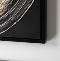 Image 3 of Dark Grey and Gold Framed Abstract Canvas Wall Art