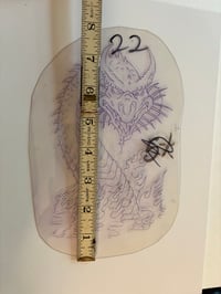 Image 2 of Dragon By Rollo Vintage Acetate Tattoo Stencil Malone