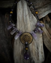 Sri Yantra Amethyst necklace 
