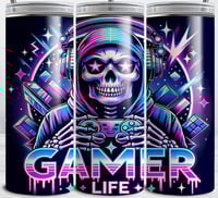 gamer life 20oz subliamtion tumbler 
