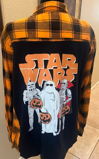 Vintage Black/Orange Flannel Star Wars Storm Trooper Trick-or-Treaters