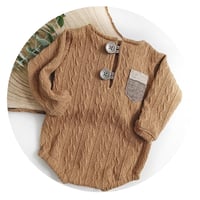Image 1 of Photoshooting boys bodysuit |  Ari | camel | 12-15 months | 18-24 months