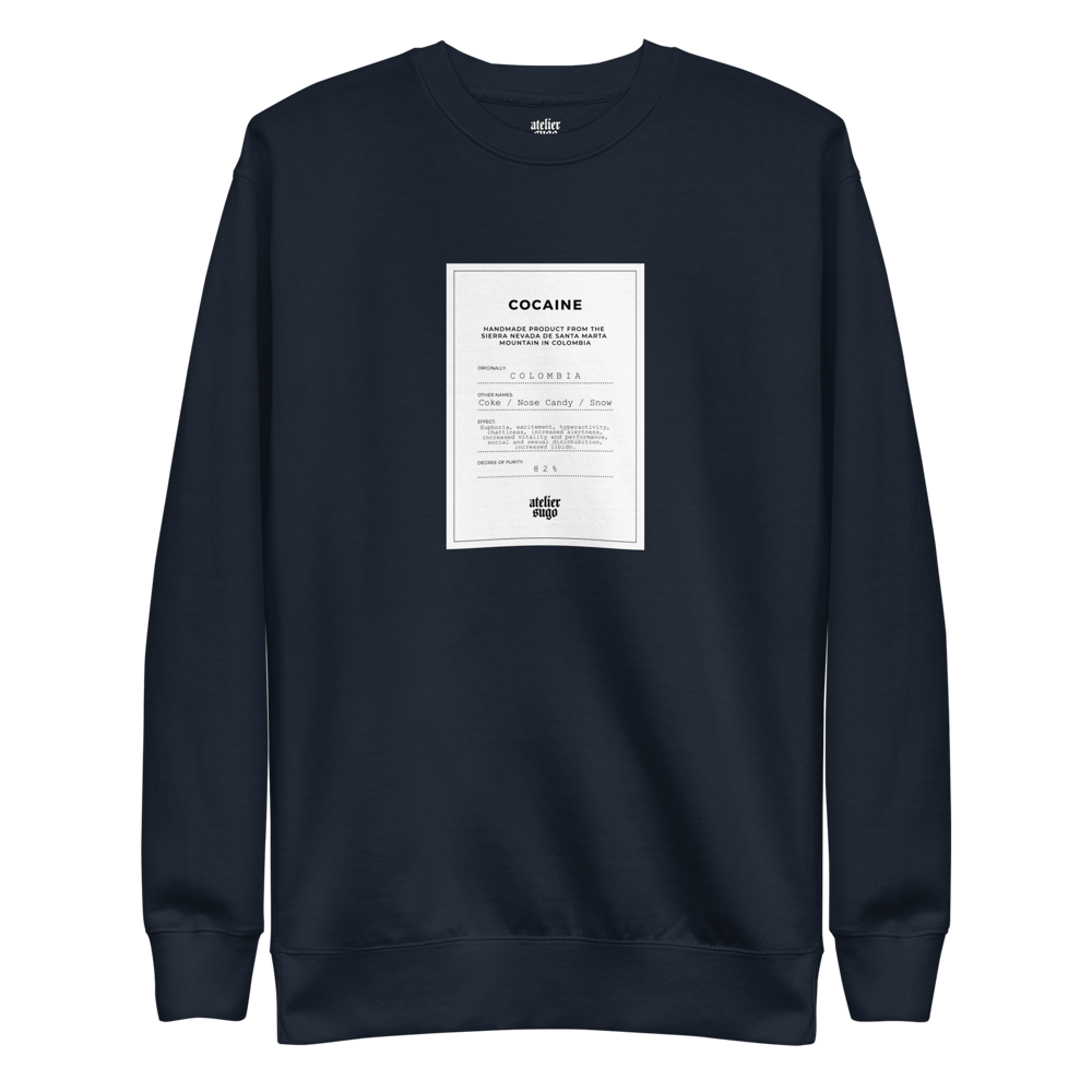 "NOSE CANDY" UNISEX PREMIUM SWEATSHIRT