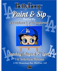 Image 2 of Paint & Sip: Dodgers Betty Boop