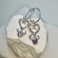 Image 2 of Swirl Heart Earrings~made to order 