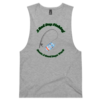 Image 1 of A Bad Day Fishing Men’s drop arm tank top