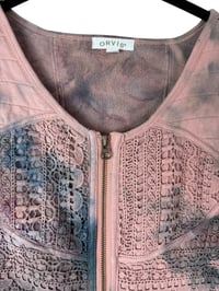 Image 5 of ♻️ UPCYCLED XL Orvis 100% Cotton Knit Jacket in Muted Overdyed Ice Dye