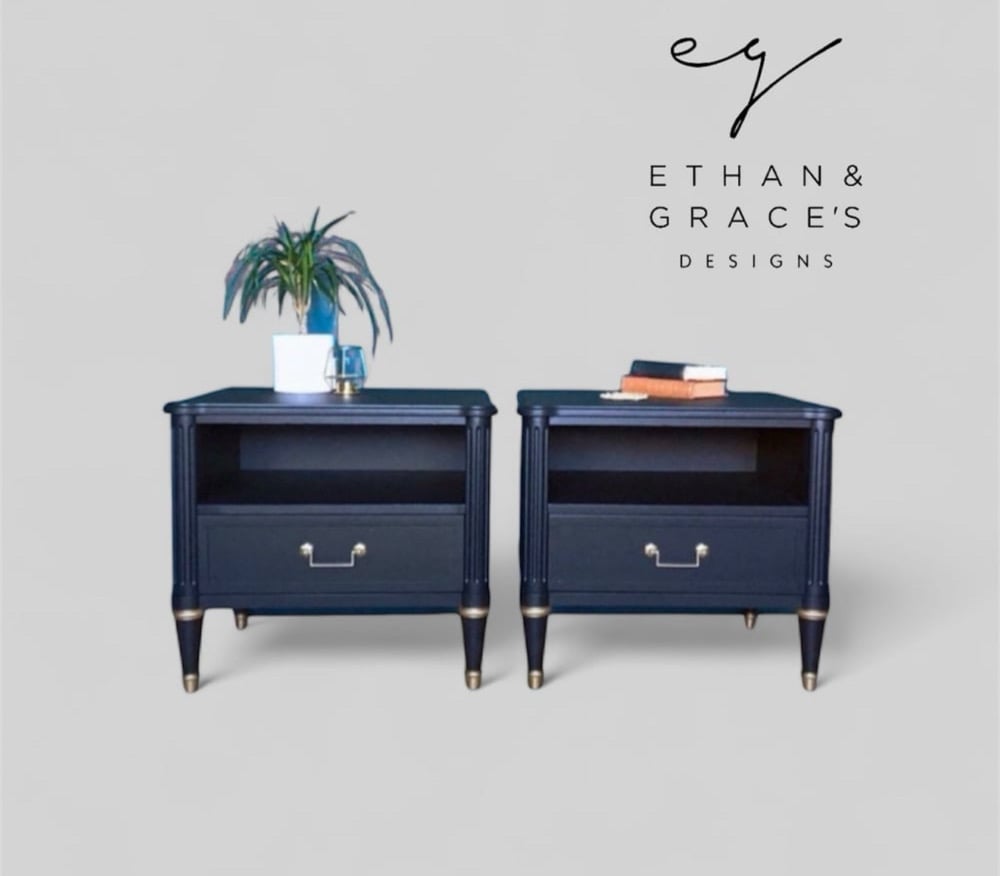 Image of stunning stag tallboy & matching bedside tables 