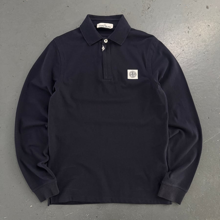 Image of SS 2017 Stone Island long sleeve polo shirt, size small